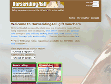 Tablet Screenshot of horseriding4all.com